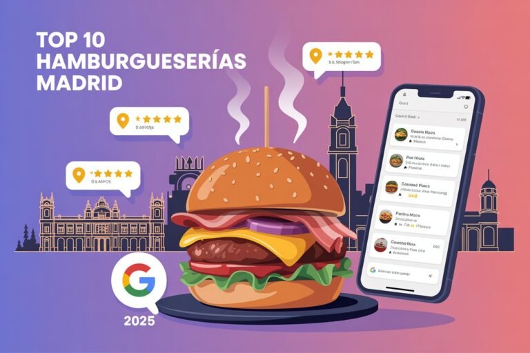 10 Mejores Hamburgueserías de Madrid según Reseñas Positivas en Google Maps