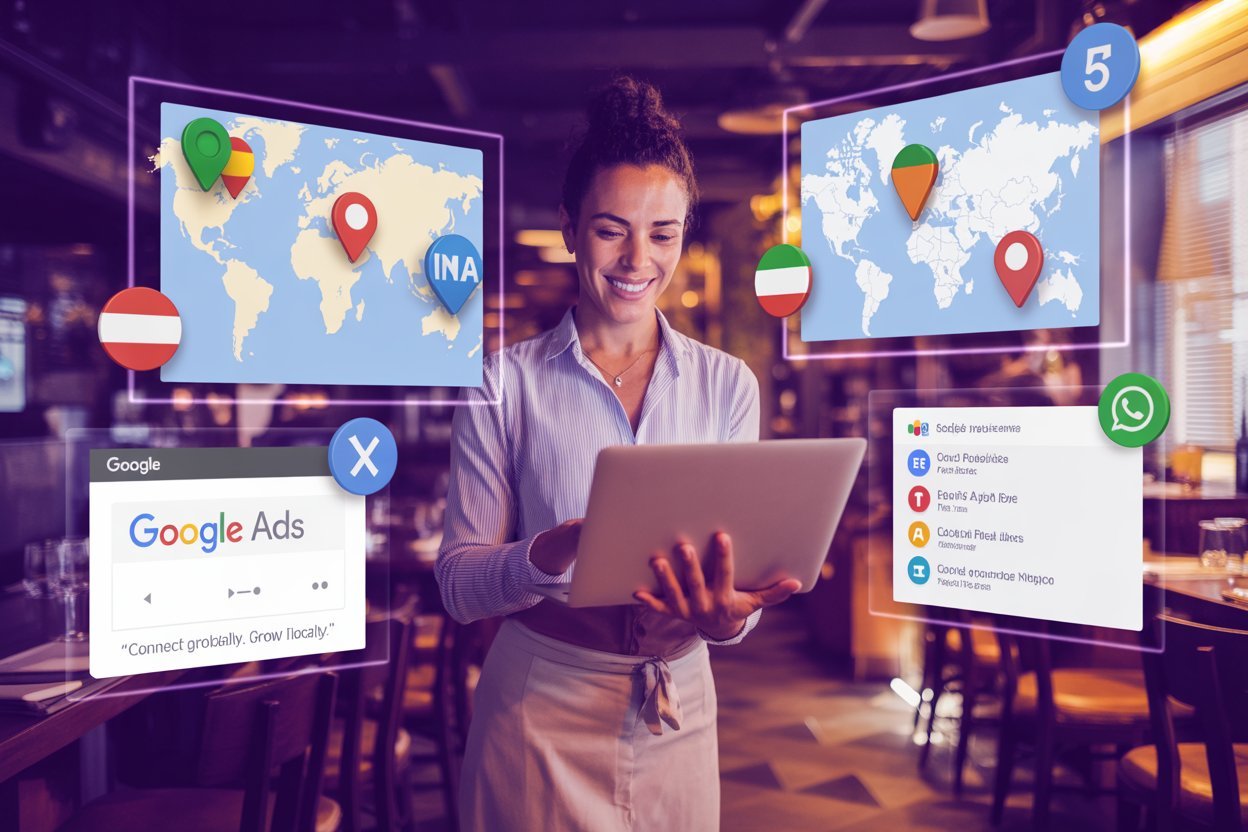 GastroMaps.pro gestiona restaurantes LOCALES ubicados en diferentes países del mundo, todos desde Madrid