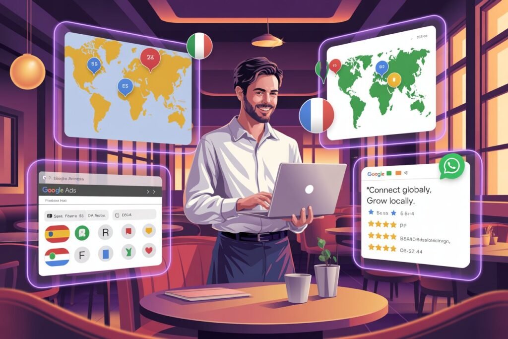 GastroMaps.pro gestiona restaurantes LOCALES ubicados en diferentes países del mundo, todos desde Madrid